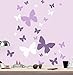 Butterfly Wall Decals Teen Girls Wall Stickers Art for Bedroom Kids Room Decor Nursery Decorations Toddler Playroom (Lilic,Lavender,White)