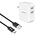 BlackBerry KEYone Home Wall Charger Plug - iRAG 18W Qualcomm Quick Charge 3.0 USB Adapter with 6ft USB Type C to A Charger Cable Cord