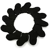 12 Pairs Thick Solid Black Anklet Casual Sport Socks Set Toddler Boys Ages 2-3