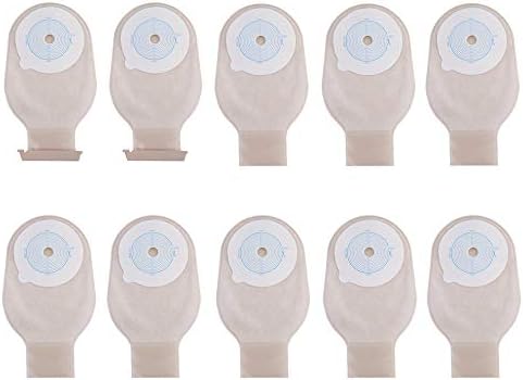 fengwen66 Skin Friendly 10pcs Ostomy Colostomy Ileostomy Stoma Drainable Pouch Bag(skin color)