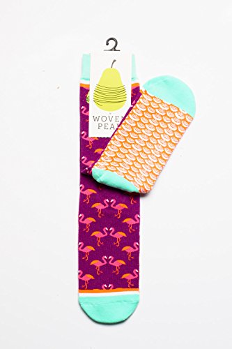 Woven Pear, Women Flirty Flamingo Socks, One Size