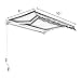 MCombo 6055-0810Y Manual Retractable Patio Deck Awning Sunshade Shelter Outdoor Canopy, 10 x 8', Brown