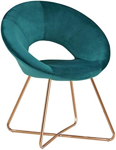 Anah Nordic Modern Minimalist Fabric Sofa Chair, Modern Metal Frame Leg Living Room Balcony Lounge Chair (Color : Atrovirens)