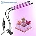 Grow Light, Grow Lights for Indoor Plants, Coson 18W 40 LED Bulbs Timming Plant Grow Lamp with Red, Blue Spectrum, 3/9/12H Timer, Dual Head Adjustable Gooseneck, 10 Garden Labels
