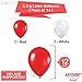 Valentines Day Decoration Set - Pack of 21 | Red Heart Garland for Valentines Day Decor | Red and White Paper Pompoms with Latex Balloons for Valentines Day Office Decorations | Valentine Decorations