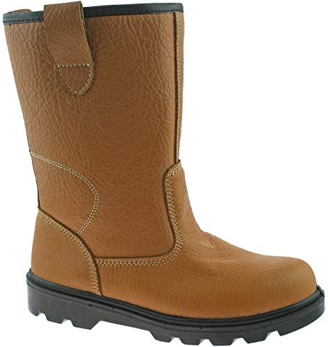 Grafters M020BSM Unisex S1 SRC Thermal Safety Rigger Boots Tan