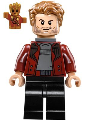 Star-Lord mini figure with jetpack includes baby Groot building blocks compatible Guardians of the Galaxy collectible 76080 Peter Quill