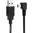 chenyang Mini USB Cable USB 2.0 Male to Mini USB 5 Pin Male 90 Degree Left Angled Charging Data Transfer Extension Cable 3.0M