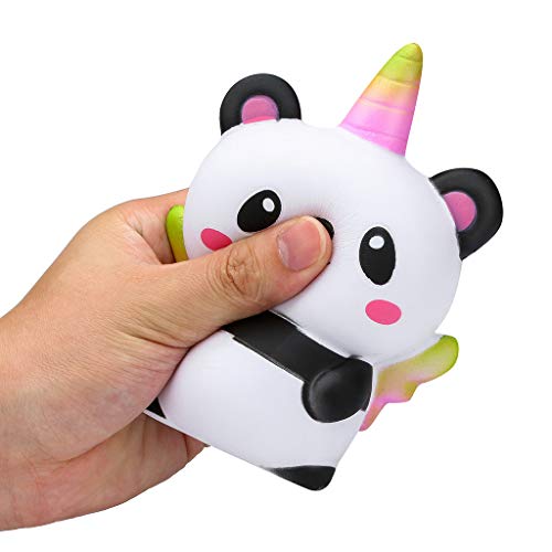 Mikilon Jumbo Unicorn Panda Squishy Kawaii Slow Rising Cream Scent Toys Cute Stress Relief Doll for Kids (White)