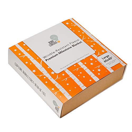 image for Born Curious Baby Milestone Blanket Girl | Baby Girl Monthly Milestone