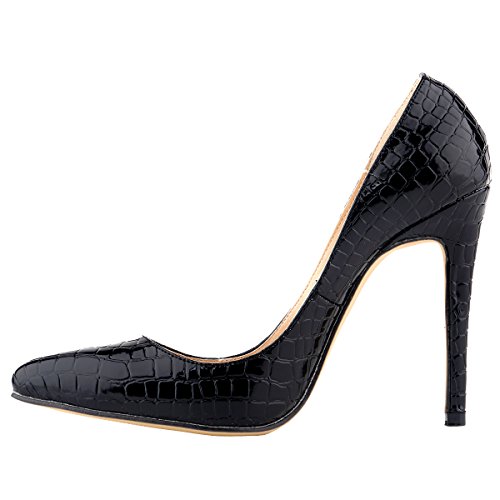 Loslandifen Womens Shoes Closed Toe High Heels Womens Pointed Slender Stiletto Pumps (35 M EU/5 B(M) US, Black) - Thumbnail 7