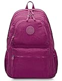 Large Capacity Backpack 15 Inch Laptop Schoolbag Travel Daypack (990 Violet red)