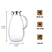 ONEISALL GYBL629 Penguin Shape Large Capacity Borosilicate Glass Water Pitcher with Stainless Steel Lid, Glass Water Jug for Hot or Cold Water, Ice Tea and Juice Beverage, 2600ML