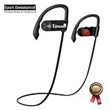 Wireless Headphones, Efsound Bluetooth 4.0 Sport Stereo In-Ear Noise Cancelling Sweatproof Headset with Mic for iPhone 5s 6s Plus Samsung Galaxy S6 S5 Cell Phones - Black