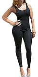 Nulibenna Sexy Bodycon Solid Sleeveless Long Pants Jumpsuit See Through Rompers
