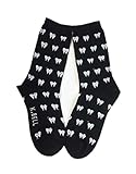 K Bell Women's Teeth Dental Print Novelty Cotton Crew Socks