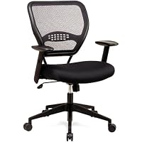 SPACE  Air Grid Mid-Back Swivel Chair, Black, 20-1/2 x 19-1/2 x 42h