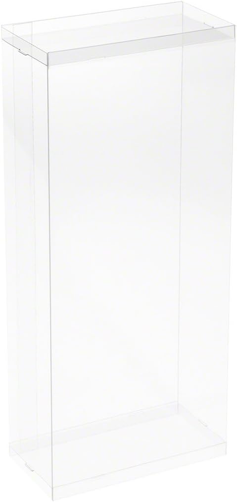 DollSafe Clear Folding Display Box for Extra Large 11-12 inch Dolls and Action Figures, 6" W x 3" D x 13" H, Pack of 5
