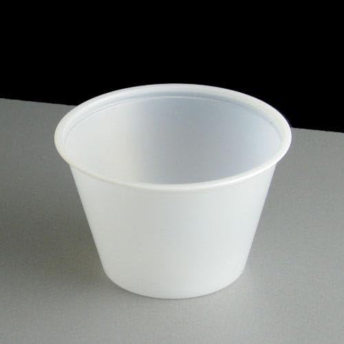 White Plastic 4fl.oz / 114ml Deli Pot or Sauce Pot (Pack of 250)