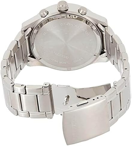 Herren Armbanduhr aus Edelstahl in der Farbe Silber-Blau 42mm, Wasserdichtigkeit: 10Bar, AN8190-51L