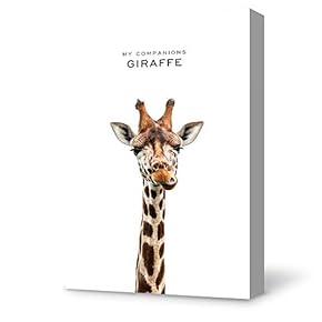 Canvas Wall Art Pride Giraffe Canvas Painting Wall Poster Decor for Living Room Framed Home Decorations - 12x18 inches
