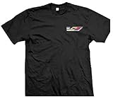 Cadillac Black Large Ringspun American Cotton V T-Shirt