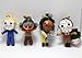 Slasher Horror Set of 4 x Voodoo String Doll Keychain Keyring Ornament Charms