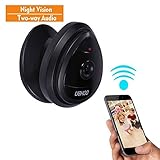 Mini IP Camera, UOKOO Home WiFi Wireless Security Surveillance Camera System with Night Vision/Two Way Audio (nightblack)