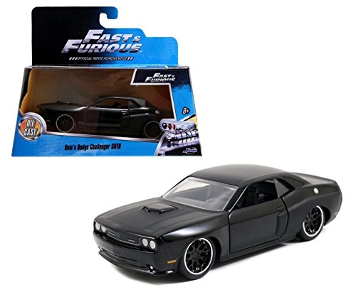 New 1:32 Fast & Furious - Domâ€™s Black Dodge Challenger SRT8 Diecast Model Car By Jada Toys