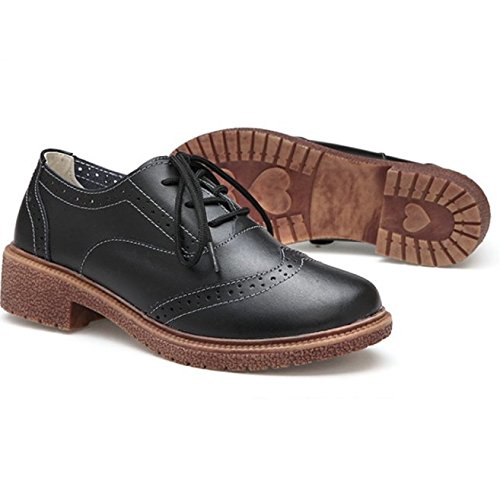 AutumnFall Women's Retro Oxford Shoes (40, black)