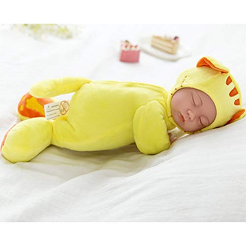 Ocamo Cute False Pretend Plush Stuffed Baby Doll Lovely Simulated Sleeping Doll Kids Toy Birthday Gift