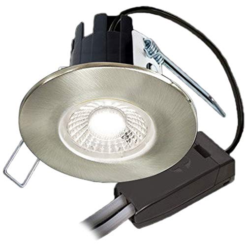 Collingwood DLT388BS5540 H2 Lite T Brushed Steel 6W LED Downlight with Terminal Block 55 Degree - Neutral White.