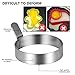 Stainless Steel Egg Frying Ring Mold Round Egg Rings For Cooking, Egg Cooker Rings with Free Oven Glove and Silicone Brush(2 Sizes, 4 Packs)