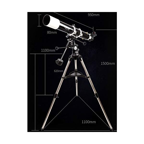 WERCHW Teleskop for Kinder & Anfänger Astronomisches Refraktor-Teleskop-tragbares Reise-Teleskop for Erwachsene voll… – Bild 7