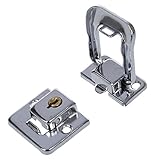 ShareProfit Silver Tone Stainless Steel Suitcases Case Box Hasp Latch Lock Key