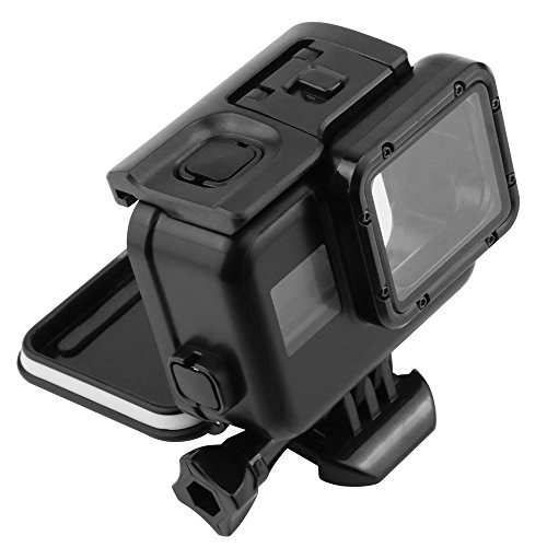 Impact-Imagery-Blackout-Underwater-Housing-for-Gopro-Hero-5-6-with-Anti-Fog-Inserts--Matte-Protective-Waterproof-Dive-Shell--40m-Deep-Water-Scuba-Case--Includes-Solid-Touch-Back-Door-Option
