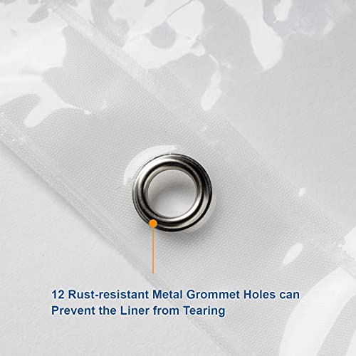 AmazerBath 2 Pack Clear Shower Curtain Liners, 72 x 78 Inches PEVA 3G