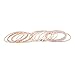 LUX ACCESSORIES Women's Pave Braided Mesh Wire Multi Bangle Set (ROSEGOLD)