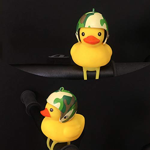Sodoop Bike Handlebar Bell, Rubber Shining Duck Bicycle Accessories,Kids Bike Horn Cute Bicycle Lights Bell Squeeze Horns for Toddler Children Adults Cycling Light Rubber Duck Toys (Q)