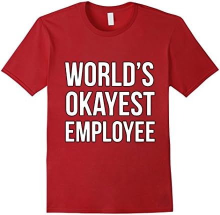 Men's World's Okayest Employee - SALE - Premium Cotton T-Shirt Large Cranberry