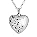 LuckyJewelry Pet Dog Paw Print Urn Necklaces for Ashes Cremation Pet Ash Keepsake Memorial