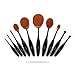 Spaire Makeup Brushes 10 Pieces Oval Makeup Brush Set with Soft Fiber Hairy Toothbrush Shaped Design for Both Wet and Dry Powder