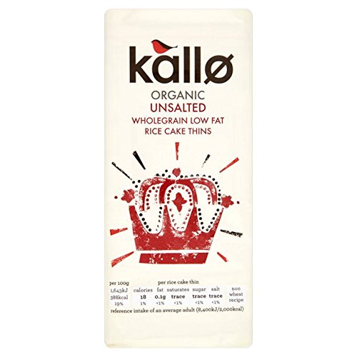 Kallo Organic Thin Unsalted Rice Cakes 130G