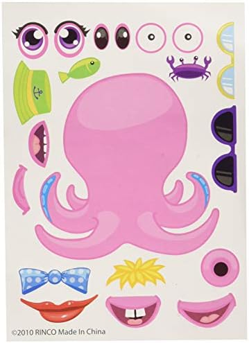 ~ 12 ~ Make-a-Sea Ocean Animal Fish Sticker Sheets ~ New