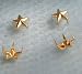 100pcs DIY Gold 10mm Star Studs Spots Punk Nail heads Spikes for Bag Shoes Bracelet(Copper)