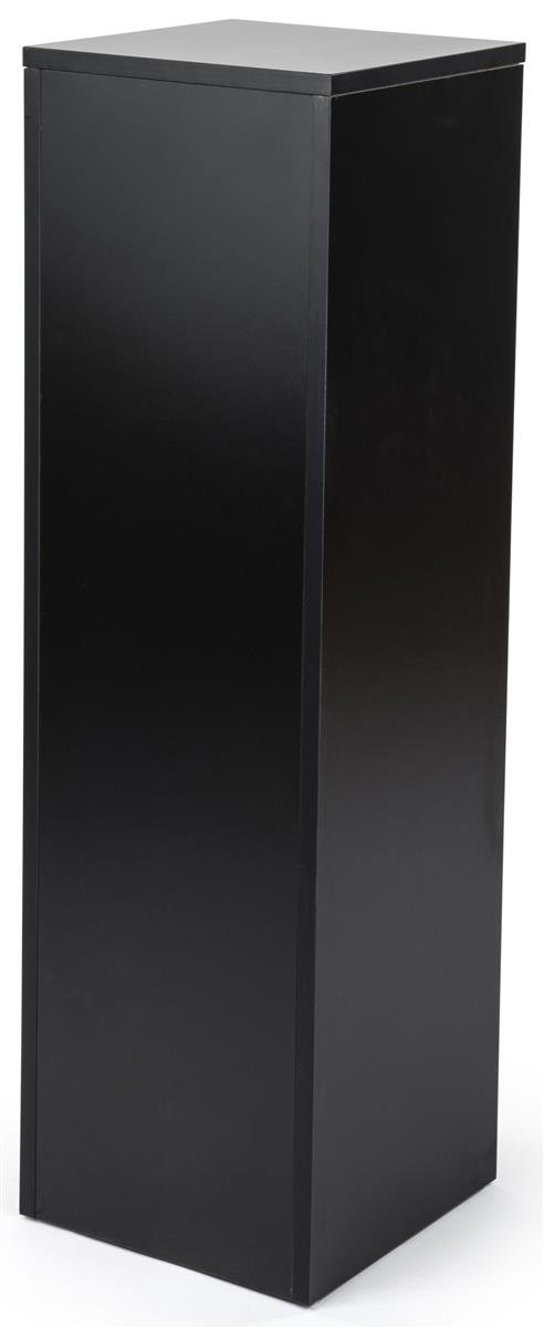 Displays2go, Laminated Gallery Display Cube, Particle Board, Melamine Construction – Black (WDCUBEBLK4)