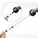 WIWAPLEX Heavy Duty Retractable ID Badge Reel, 26 inch Cord with Swivel Alligator Clip, 5 Pack (Black)