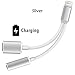 ANCHENLE 3.5 mm Audio Charge iPhone Adapter Lightning Adapter Headphone for iPhone 8/8 Plus iPhone X/10 iPhone 7/7 Plus/6Plus. Lightning Jack Connector to 3.5mm Earphone Support iOS 11 - Silver