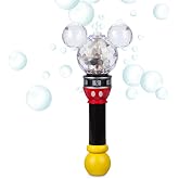 Disney Store Official Mickey Mouse Film Strip Light-Up Bubble Wand - Perfect for Kids &amp; Fans, Authentic Design, Ideal for Outdoor Play &amp; Parties, Durable &amp; Safe for All Ages