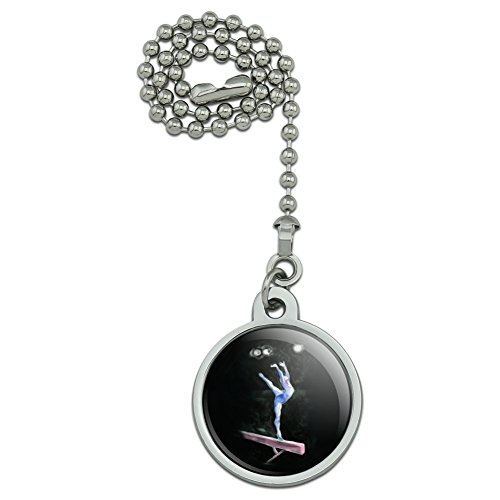 Female Gymnast on Vault Pommel Horse Gymnastics Ceiling Fan and Light Pull Chain